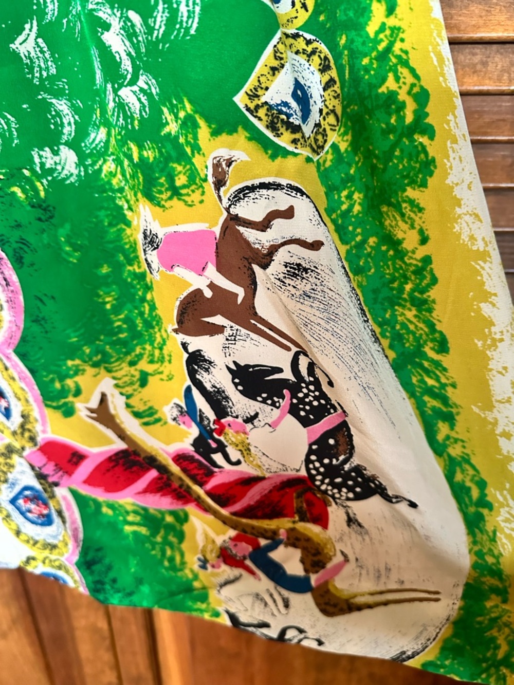 Anthropologie Moulinette Soeurs carousel and horse silk dress size 6 - Picture 5 of 11